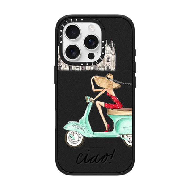 Holly Nichols x CASETiFY iPhone 16 Pro Case Travel,Portraiture Matte Black Impact Case MagSafe Compatible Ciao- Vespa Girl Milan Italy (fashion illustration transparent case) Back to School Holly Nichols x CASETiFY iPhone 16 Pro Case Travel,Portraiture Matte Black Impact Case MagSafe Compatible Ciao- Vespa Girl Milan Italy (fashion illustration transparent case) Back to School