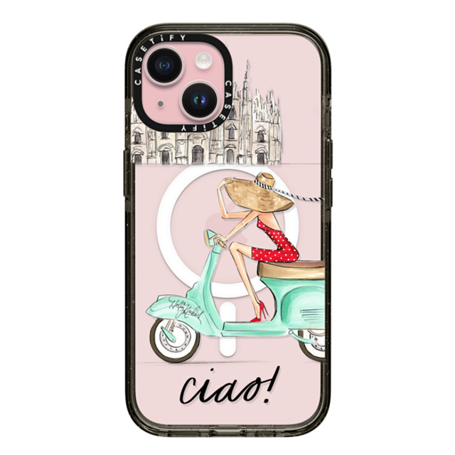 Holly Nichols x CASETiFY iPhone 15 Case Travel,Portraiture Black Impact Case MagSafe Compatible Ciao- Vespa Girl Milan Italy (fashion illustration transparent case) Back to School Holly Nichols x CASETiFY iPhone 15 Case Travel,Portraiture Black Impact Case MagSafe Compatible Ciao- Vespa Girl Milan Italy (fashion illustration transparent case) Back to School