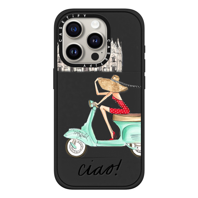 Holly Nichols x CASETiFY iPhone 15 Pro Case Travel,Portraiture Matte Black Impact Case MagSafe Compatible Ciao- Vespa Girl Milan Italy (fashion illustration transparent case) Back to School Holly Nichols x CASETiFY iPhone 15 Pro Case Travel,Portraiture Matte Black Impact Case MagSafe Compatible Ciao- Vespa Girl Milan Italy (fashion illustration transparent case) Back to School