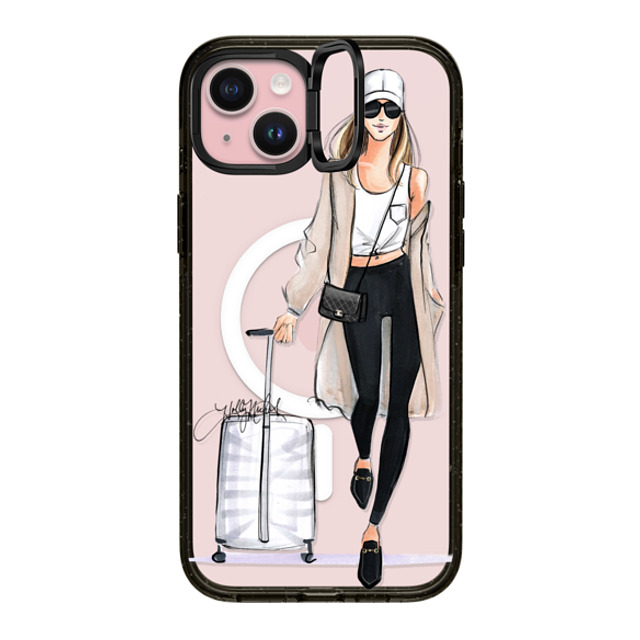 Holly Nichols x CASETiFY iPhone 15 Plus Case Travel,Portraiture Black インパクトリングスタンドケース MagSafe対応 Ready, Set, Jet (Travel Girl Fashion Illustration) Mother's Day Holly Nichols x CASETiFY iPhone 15 Plus Case Travel,Portraiture Black インパクトリングスタンドケース MagSafe対応 Ready, Set, Jet (Travel Girl Fashion Illustration) Mother's Day