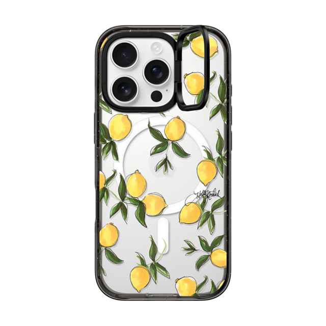 Holly Nichols x CASETiFY iPhone 16 Pro Case Black インパクトリングスタンドケース MagSafe対応 Holly Nichols Collection, Lemon Print Case Mother's Day Holly Nichols x CASETiFY iPhone 16 Pro Case Black インパクトリングスタンドケース MagSafe対応 Holly Nichols Collection, Lemon Print Case Mother's Day