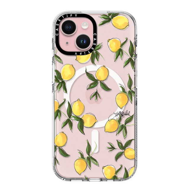 Holly Nichols x CASETiFY iPhone 15 Case Clear Clear Case MagSafe Compatible Holly Nichols Collection, Lemon Print Case Mother's Day Holly Nichols x CASETiFY iPhone 15 Case Clear Clear Case MagSafe Compatible Holly Nichols Collection, Lemon Print Case Mother's Day