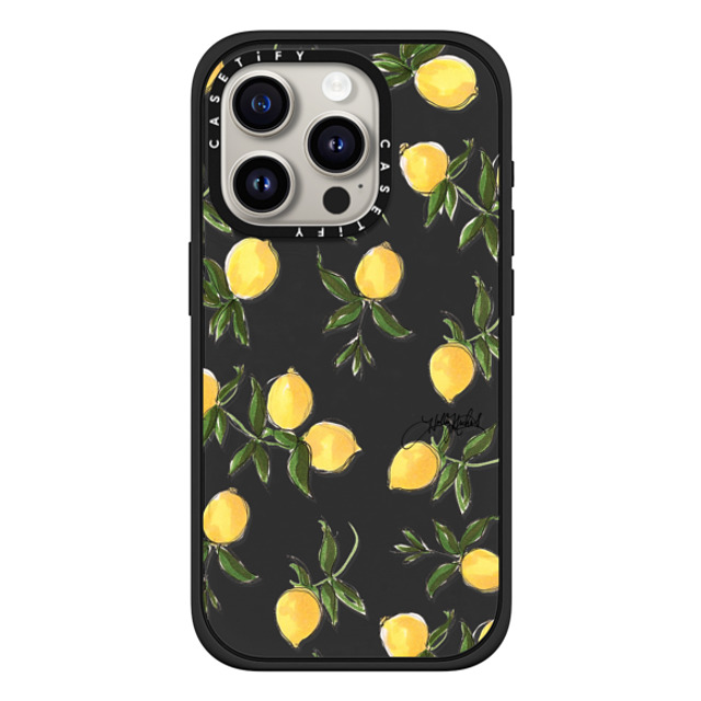 Holly Nichols x CASETiFY iPhone 15 Pro Case マットブラック Impact Case MagSafe Compatible Holly Nichols Collection, Lemon Print Case Mother's Day Holly Nichols x CASETiFY iPhone 15 Pro Case マットブラック Impact Case MagSafe Compatible Holly Nichols Collection, Lemon Print Case Mother's Day