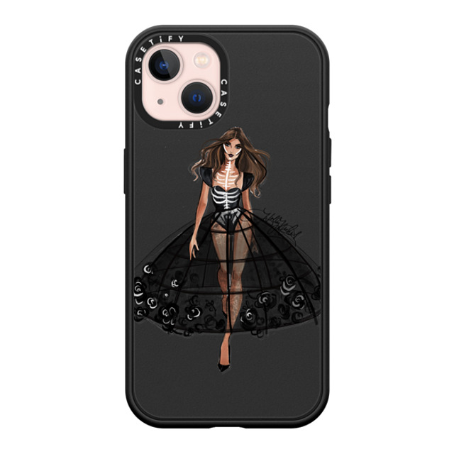 Holly Nichols x CASETiFY iPhone 13 ケース マットブラック インパクトケース MagSafe対応 Haunted, Halloween Couture Girl