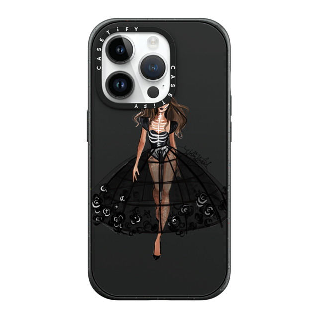 Holly Nichols x CASETiFY iPhone 14 Pro ケース マットブラック インパクトケース MagSafe対応 Haunted, Halloween Couture Girl