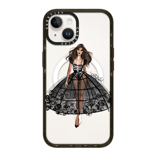 Holly Nichols x CASETiFY iPhone 14 ケース ブラック インパクトケース MagSafe対応 Haunted, Halloween Couture Girl