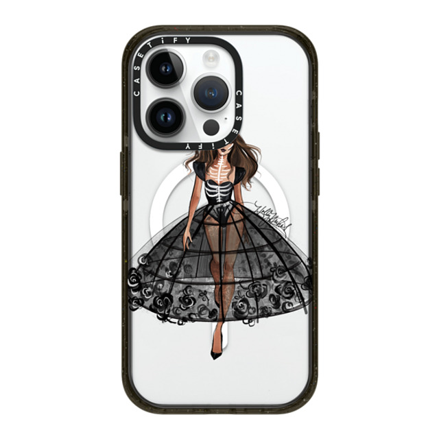 Holly Nichols x CASETiFY iPhone 14 Pro ケース ブラック インパクトケース MagSafe対応 Haunted, Halloween Couture Girl