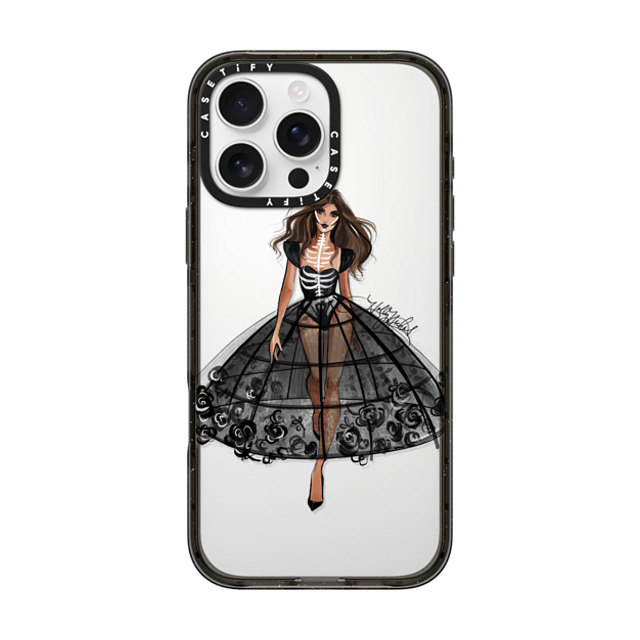 Holly Nichols x CASETiFY iPhone 16 Pro Max ケース ブラック インパクトケース Haunted, Halloween Couture Girl