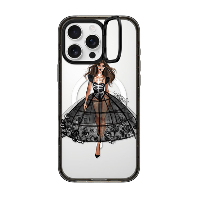 Holly Nichols x CASETiFY iPhone 16 Pro Max ケース ブラック インパクトリングスタンドケース MagSafe対応 Haunted, Halloween Couture Girl