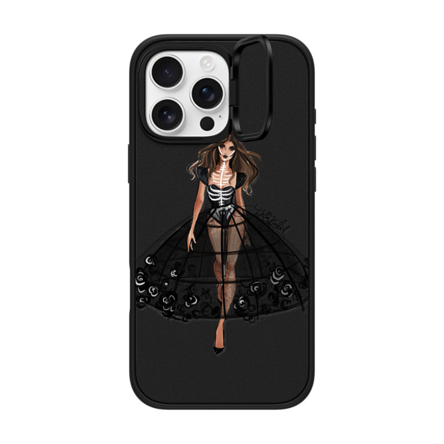 Holly Nichols x CASETiFY iPhone 16 Pro Max ケース マットブラック インパクトリングスタンドケース MagSafe対応 Haunted, Halloween Couture Girl