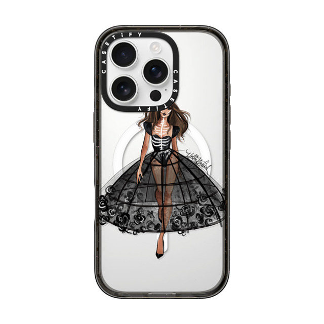 Holly Nichols x CASETiFY iPhone 16 Pro ケース ブラック インパクトケース MagSafe対応 Haunted, Halloween Couture Girl