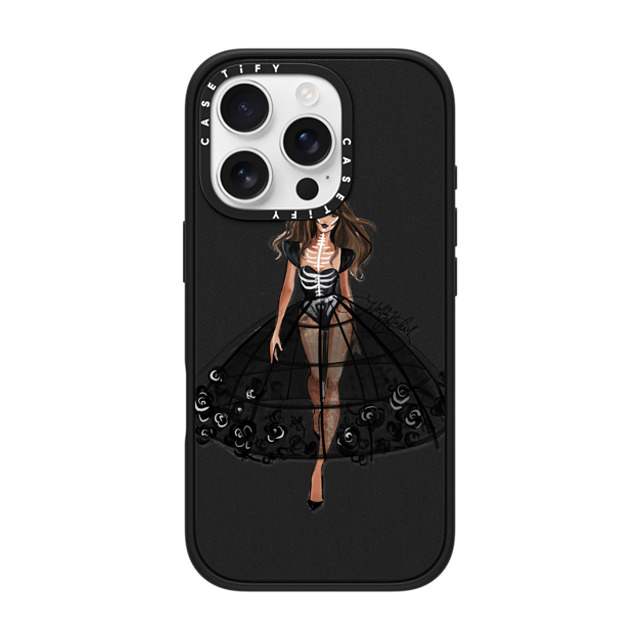 Holly Nichols x CASETiFY iPhone 16 Pro ケース マットブラック インパクトケース MagSafe対応 Haunted, Halloween Couture Girl