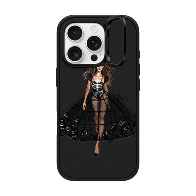 Holly Nichols x CASETiFY iPhone 16 Pro ケース マットブラック インパクトリングスタンドケース MagSafe対応 Haunted, Halloween Couture Girl