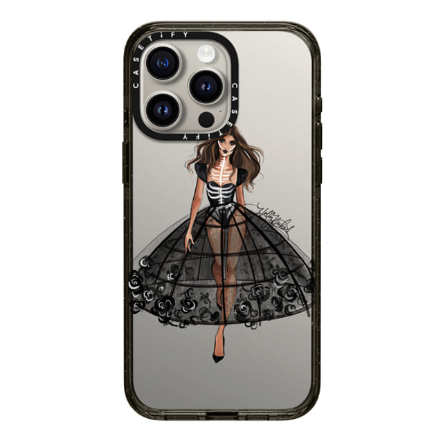 Holly Nichols x CASETiFY iPhone 15 Pro Max ケース ブラック インパクトケース Haunted, Halloween Couture Girl