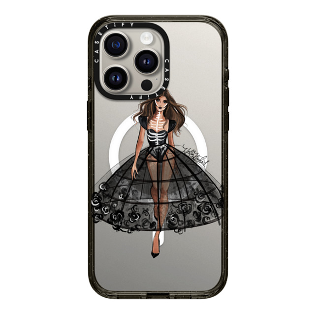 Holly Nichols x CASETiFY iPhone 15 Pro Max ケース ブラック インパクトケース MagSafe対応 Haunted, Halloween Couture Girl