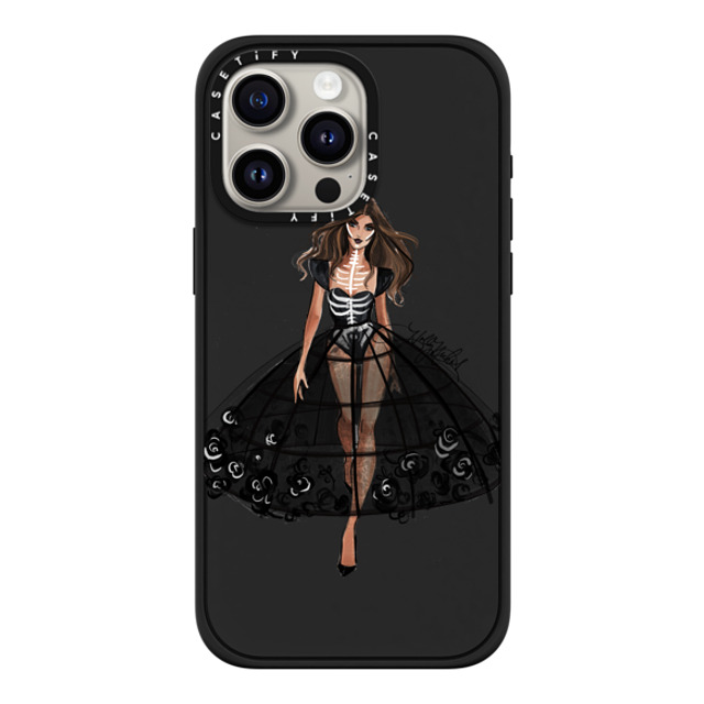 Holly Nichols x CASETiFY iPhone 15 Pro Max ケース マットブラック インパクトケース MagSafe対応 Haunted, Halloween Couture Girl