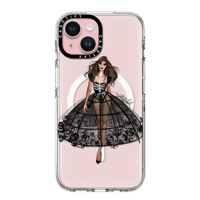 Holly Nichols x CASETiFY iPhone 15 ケース クリア クリア ケース MagSafe対応 Haunted, Halloween Couture Girl