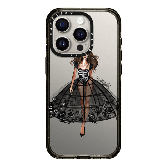 Holly Nichols x CASETiFY iPhone 15 Pro ケース ブラック インパクトケース Haunted, Halloween Couture Girl