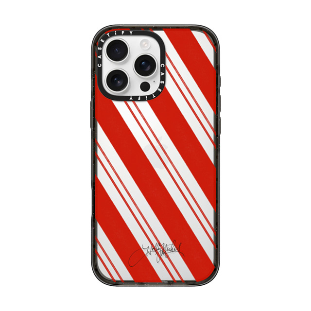 Holly Nichols x CASETiFY iPhone 16 Pro Max ケース Pattern,Abstract ブラック インパクトケース Candy Cane Design, 1 (Christmas Case) Back to School Holly Nichols x CASETiFY iPhone 16 Pro Max ケース Pattern,Abstract ブラック インパクトケース Candy Cane Design, 1 (Christmas Case) Back to School