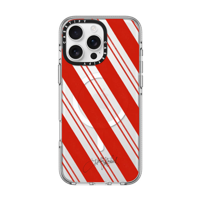 Holly Nichols x CASETiFY iPhone 16 Pro Max ケース Pattern,Abstract クリア クリア ケース MagSafe対応 Candy Cane Design, 1 (Christmas Case) Back to School Holly Nichols x CASETiFY iPhone 16 Pro Max ケース Pattern,Abstract クリア クリア ケース MagSafe対応 Candy Cane Design, 1 (Christmas Case) Back to School