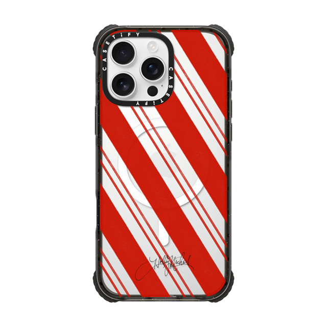 Holly Nichols x CASETiFY iPhone 16 Pro Max ケース Pattern,Abstract ブラック ウルトラ インパクトケース MagSafe 対応 Candy Cane Design, 1 (Christmas Case) Back to School Holly Nichols x CASETiFY iPhone 16 Pro Max ケース Pattern,Abstract ブラック ウルトラ インパクトケース MagSafe 対応 Candy Cane Design, 1 (Christmas Case) Back to School