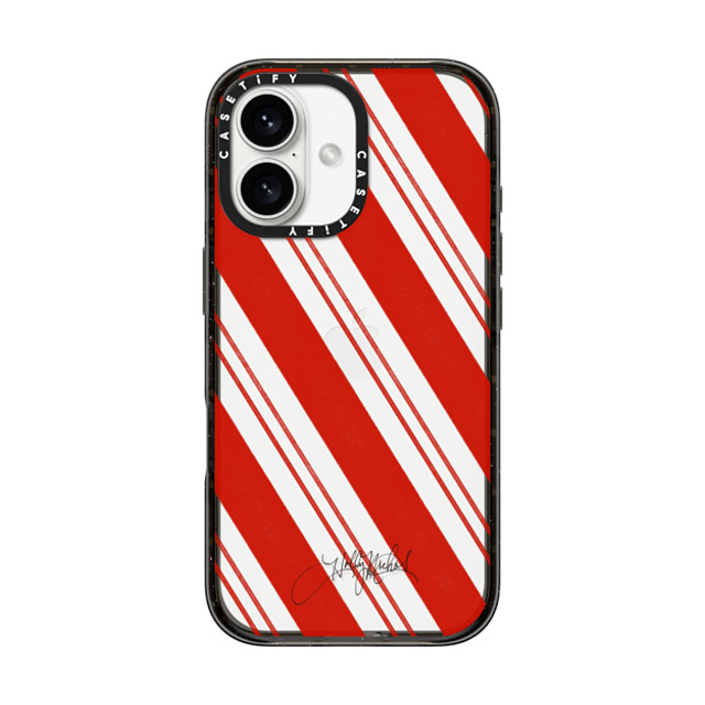 Holly Nichols x CASETiFY iPhone 16 ケース Pattern,Abstract ブラック インパクトケース Candy Cane Design, 1 (Christmas Case) Back to School Holly Nichols x CASETiFY iPhone 16 ケース Pattern,Abstract ブラック インパクトケース Candy Cane Design, 1 (Christmas Case) Back to School