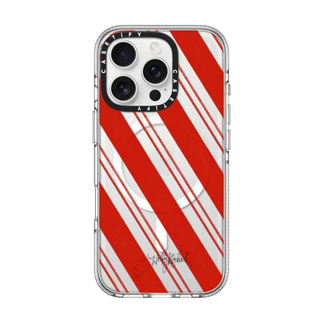 Holly Nichols x CASETiFY iPhone 16 Pro ケース Pattern,Abstract クリア クリア ケース MagSafe対応 Candy Cane Design, 1 (Christmas Case) Back to School Holly Nichols x CASETiFY iPhone 16 Pro ケース Pattern,Abstract クリア クリア ケース MagSafe対応 Candy Cane Design, 1 (Christmas Case) Back to School