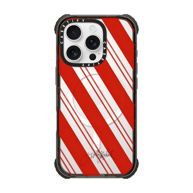 Holly Nichols x CASETiFY iPhone 16 Pro ケース Pattern,Abstract ブラック ウルトラ インパクトケース MagSafe 対応 Candy Cane Design, 1 (Christmas Case) Back to School Holly Nichols x CASETiFY iPhone 16 Pro ケース Pattern,Abstract ブラック ウルトラ インパクトケース MagSafe 対応 Candy Cane Design, 1 (Christmas Case) Back to School