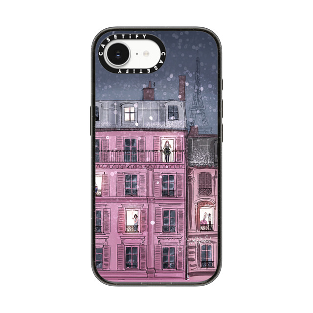 Holly Nichols x CASETiFY iPhone 16e ケース Portraiture ブラック インパクトケース MagSafe対応 Winter in Paris (Holiday Fashion Illustration Case) Back to School Holly Nichols x CASETiFY iPhone 16e ケース Portraiture ブラック インパクトケース MagSafe対応 Winter in Paris (Holiday Fashion Illustration Case) Back to School