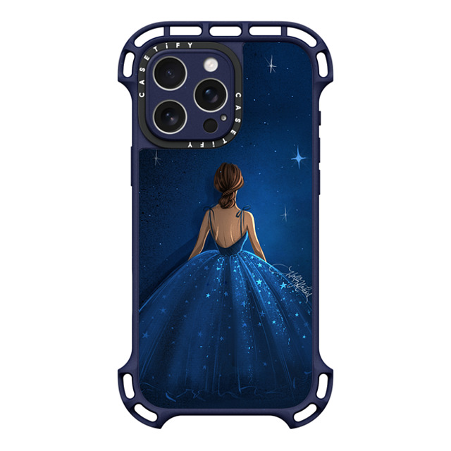 Holly Nichols x CASETiFY iPhone 16 Pro Max ケース インディゴ ウルトラ バウンスケース MagSafe対応 Celestial Girl (Fashion Illustration Case)