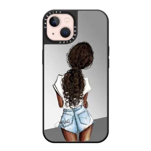 iPhone 13 - Solitude (Deep Complexion Curly Hair) Fashion Illustration Case