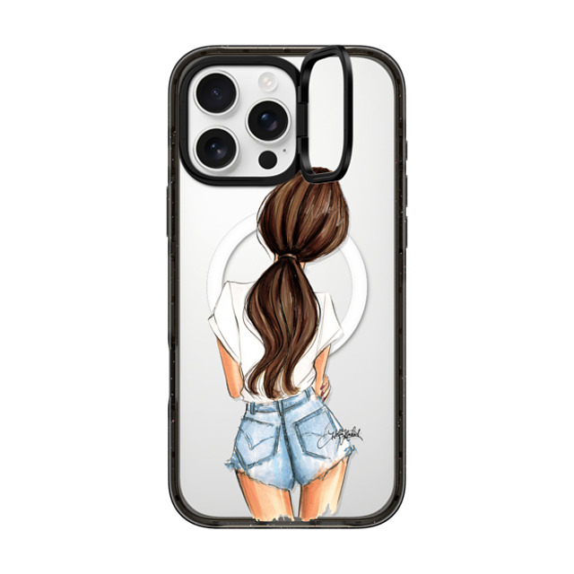 Holly Nichols x CASETiFY iPhone 16 Pro Max ケース Portraiture ブラック インパクトリングスタンドケース MagSafe対応 Solitude (Fair Complexion, Brunette) Fashion Illustration Case Father's Day Holly Nichols x CASETiFY iPhone 16 Pro Max ケース Portraiture ブラック インパクトリングスタンドケース MagSafe対応 Solitude (Fair Complexion, Brunette) Fashion Illustration Case Father's Day