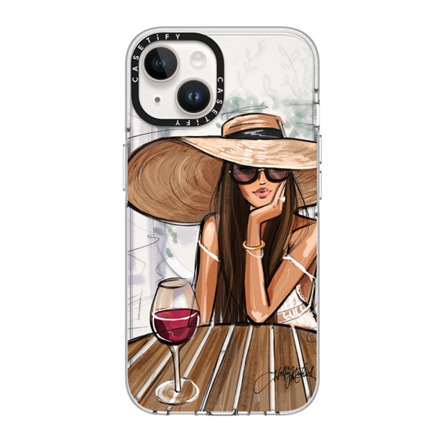 Holly Nichols x CASETiFY iPhone 14 Case Clear Clear Case MagSafe Compatible Dreamer with Red Wine (Fashion Illustration) Holly Nichols x CASETiFY iPhone 14 Case Clear Clear Case MagSafe Compatible Dreamer with Red Wine (Fashion Illustration)