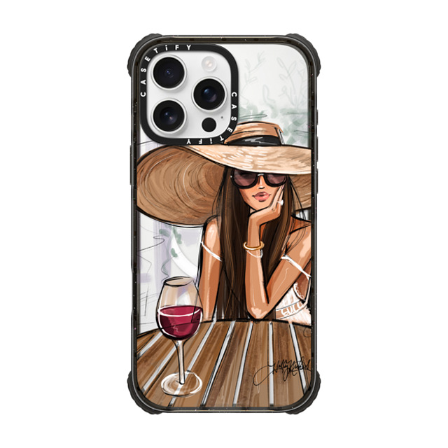 Holly Nichols x CASETiFY iPhone 16 Pro Max Case Travel,Portraiture Black ウルトラ インパクトケース MagSafe 対応 Dreamer with Red Wine (Fashion Illustration) Back to School Holly Nichols x CASETiFY iPhone 16 Pro Max Case Travel,Portraiture Black ウルトラ インパクトケース MagSafe 対応 Dreamer with Red Wine (Fashion Illustration) Back to School