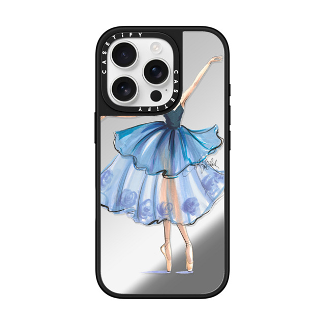 Holly Nichols x CASETiFY iPhone 16 Pro Case Silver on Black ミラーケース MagSafe対応 Rise (Ballerina Fashion Illustration Transparent Phone Case) Mother's Day Holly Nichols x CASETiFY iPhone 16 Pro Case Silver on Black ミラーケース MagSafe対応 Rise (Ballerina Fashion Illustration Transparent Phone Case) Mother's Day