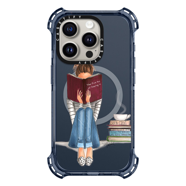 Holly Nichols x CASETiFY iPhone 15 Pro Case Portraiture Classic Blue バウンスケース Girl Reading a Book (The Fine Art of Staying In) Back to School Holly Nichols x CASETiFY iPhone 15 Pro Case Portraiture Classic Blue バウンスケース Girl Reading a Book (The Fine Art of Staying In) Back to School