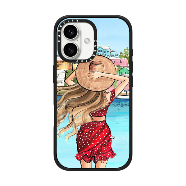 Holly Nichols x CASETiFY iPhone 16 Case Portraiture Matte Black Impact Case MagSafe Compatible Vacation Girl Father's Day Holly Nichols x CASETiFY iPhone 16 Case Portraiture Matte Black Impact Case MagSafe Compatible Vacation Girl Father's Day