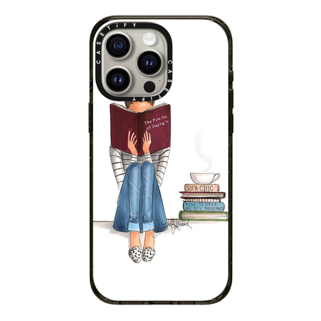 Holly Nichols x CASETiFY iPhone 15 Pro Max ケース ブラック インパクトケース MagSafe対応 The Fine Art Of Staying In (White Background, Phone Case) Father's Day Holly Nichols x CASETiFY iPhone 15 Pro Max ケース ブラック インパクトケース MagSafe対応 The Fine Art Of Staying In (White Background, Phone Case) Father's Day