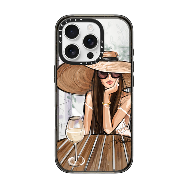 Holly Nichols x CASETiFY iPhone 16 Pro ケース Portraiture ブラック インパクトケース MagSafe対応 White Wine Dreamer Father's Day Holly Nichols x CASETiFY iPhone 16 Pro ケース Portraiture ブラック インパクトケース MagSafe対応 White Wine Dreamer Father's Day