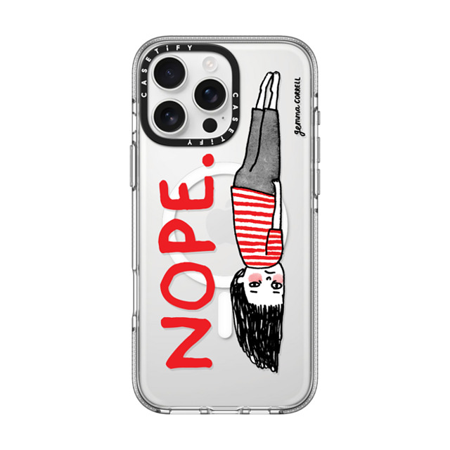 Gemma Correll x CASETiFY iPhone 16 Pro Max ケース Cartoon,Icon クリア クリア ケース MagSafe対応 NOPE Back to School Gemma Correll x CASETiFY iPhone 16 Pro Max ケース Cartoon,Icon クリア クリア ケース MagSafe対応 NOPE Back to School