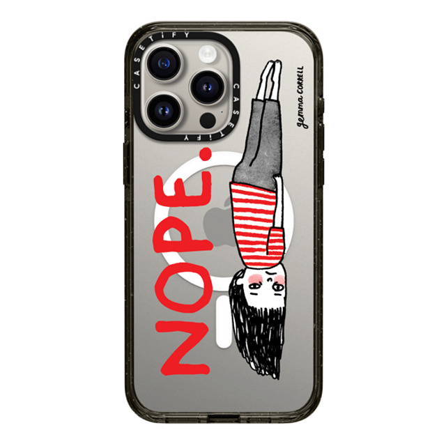 Gemma Correll x CASETiFY iPhone 15 Pro Max Case Cartoon,Icon Black Impact Case MagSafe Compatible NOPE Back to School Gemma Correll x CASETiFY iPhone 15 Pro Max Case Cartoon,Icon Black Impact Case MagSafe Compatible NOPE Back to School