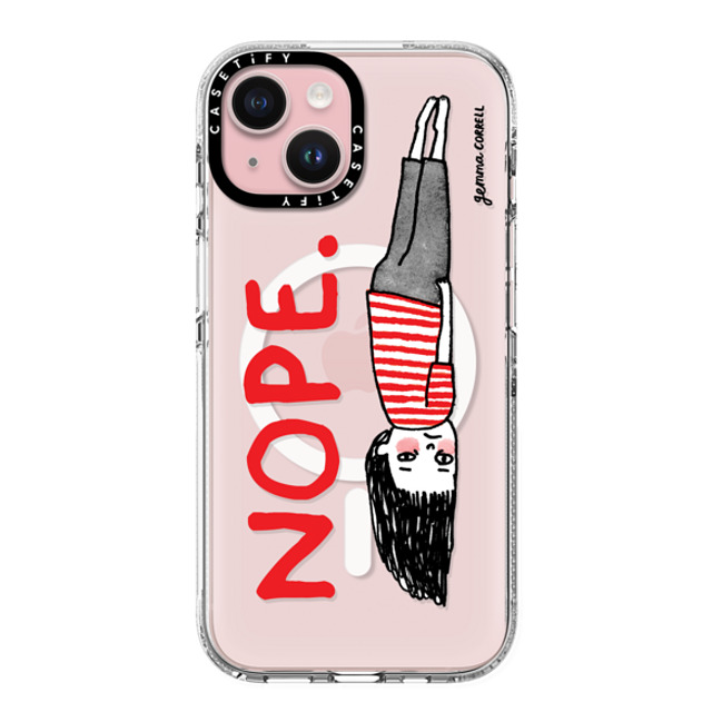 Gemma Correll x CASETiFY iPhone 15 ケース Cartoon,Icon クリア クリア ケース MagSafe対応 NOPE Back to School Gemma Correll x CASETiFY iPhone 15 ケース Cartoon,Icon クリア クリア ケース MagSafe対応 NOPE Back to School