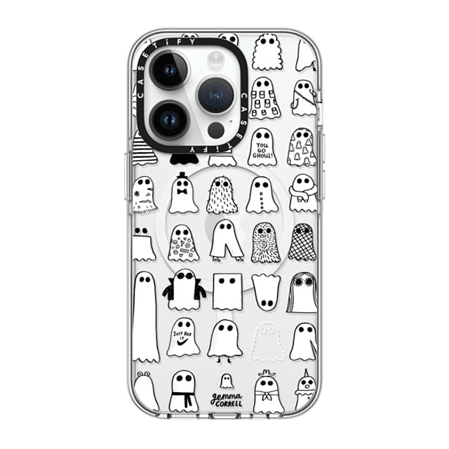 Gemma Correll x CASETiFY iPhone 14 Pro Case Clear Clear Case MagSafe Compatible Ghost Fashions Gemma Correll x CASETiFY iPhone 14 Pro Case Clear Clear Case MagSafe Compatible Ghost Fashions