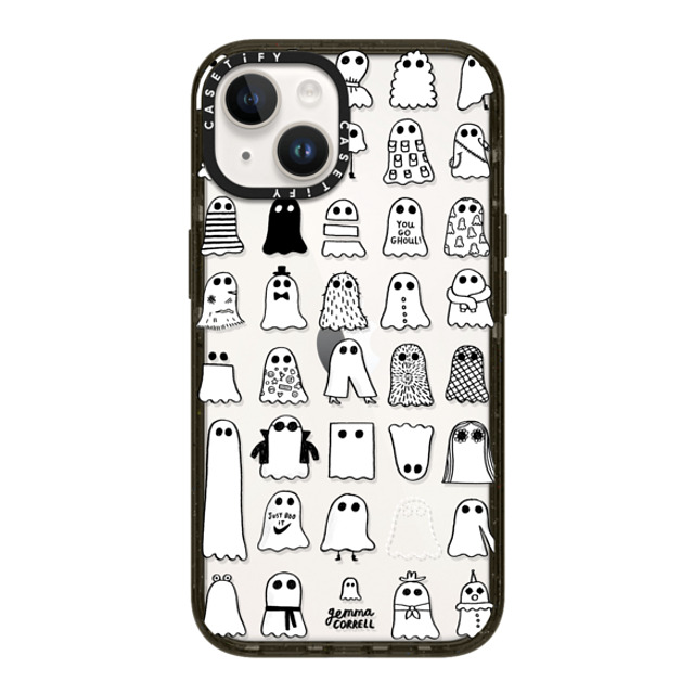 Gemma Correll x CASETiFY iPhone 14 ケース ブラック インパクトケース Ghost Fashions