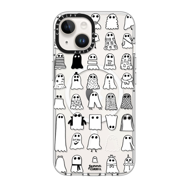 Gemma Correll x CASETiFY iPhone 14 ケース クリア クリア ケース MagSafe対応 Ghost Fashions