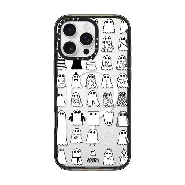 Gemma Correll x CASETiFY iPhone 16 Pro Max ケース ブラック インパクトケース MagSafe対応 Ghost Fashions