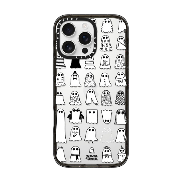 Gemma Correll x CASETiFY iPhone 16 Pro Max ケース ブラック インパクトケース Ghost Fashions