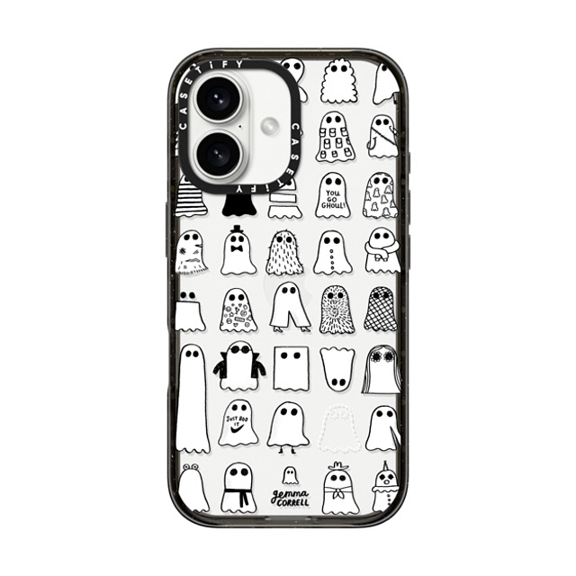 Gemma Correll x CASETiFY iPhone 16 ケース ブラック インパクトケース Ghost Fashions