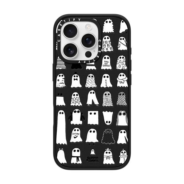 Gemma Correll x CASETiFY iPhone 16 Pro ケース マットブラック インパクトケース MagSafe対応 Ghost Fashions