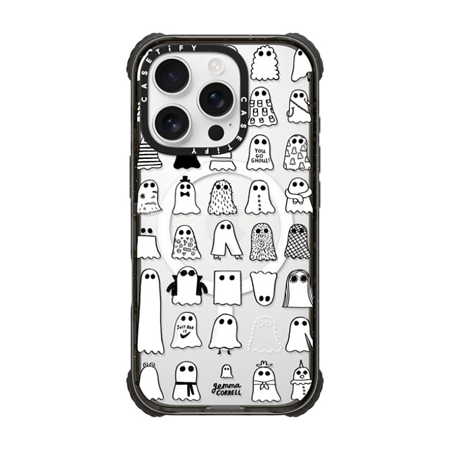 Gemma Correll x CASETiFY iPhone 16 Pro Case Black ウルトラ インパクトケース MagSafe 対応 Ghost Fashions Gemma Correll x CASETiFY iPhone 16 Pro Case Black ウルトラ インパクトケース MagSafe 対応 Ghost Fashions